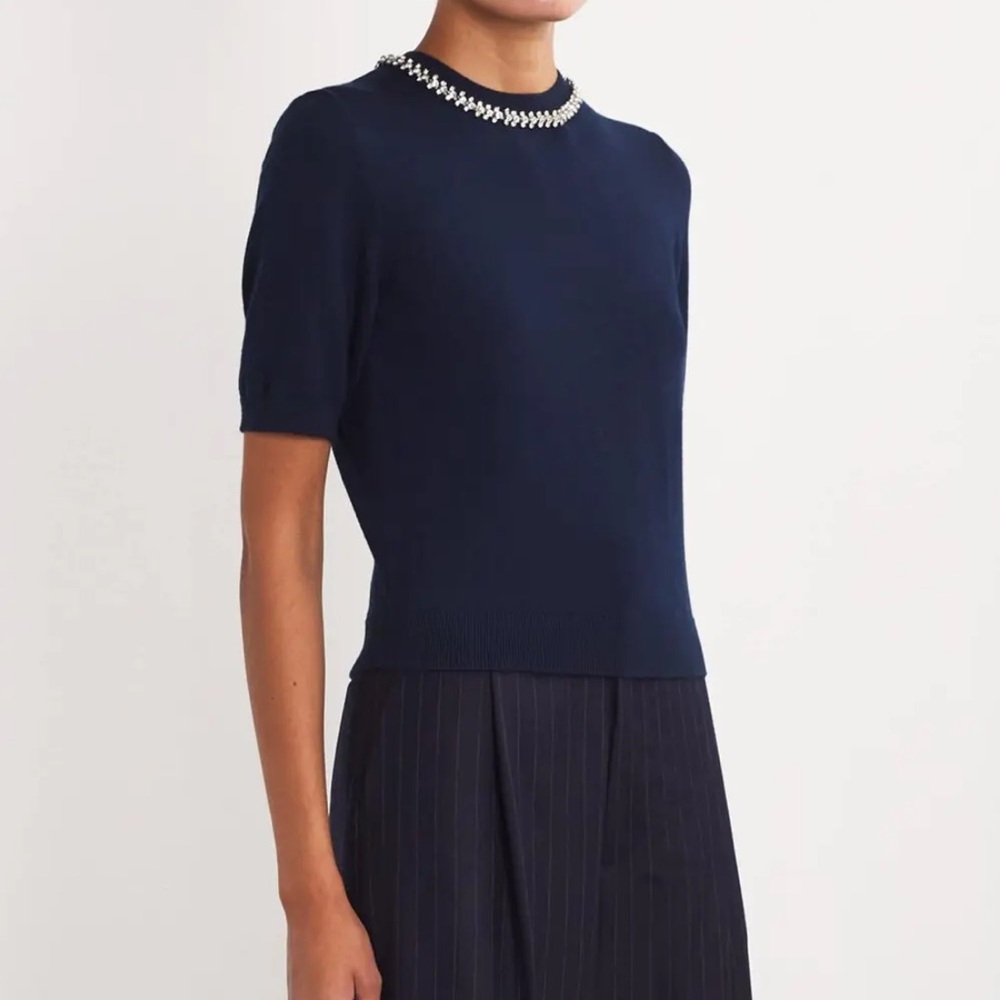 NWT Maje Wool Mylene Fine Knit Cropped Jumper Size Medium